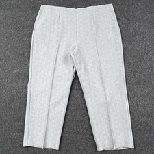 Alfred Dunner Dress Pants Womens 22W Gray Polyester Pull On Elastic Waist