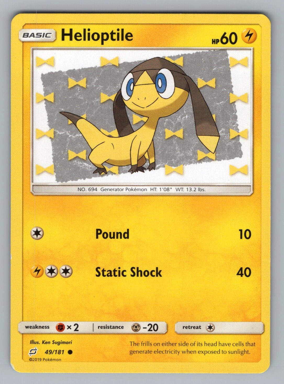 HELIOPTILE 49/181 C TEAM UP POKEMON NM TEU 2019?.