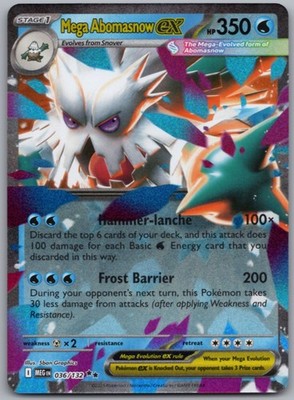 Mega Abomasnow ex Double Rare ME01: Mega Evolution 036/132 NM