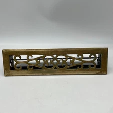 Vintage Victorian Style Cast Brass Floor/Wall Vent Ornate Design - Fits 13"x3.5”
