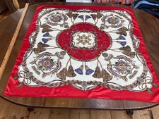 NEW tassel coat of arms multicoloured square scarf 90cm x 90cm