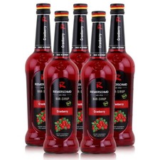 Riemerschmid Bar-Sirup Cranberry 0,7L - Cocktails Milchshakes (5er Pack)