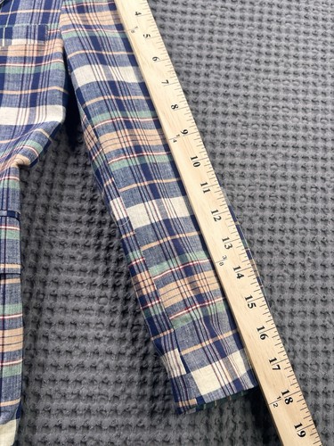 Gant Madras Preppy Multicolor Blazer Coat Boy's Size 8 10 India Vtg Hand Woven - Picture 10 of 14