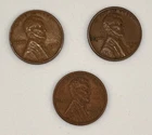 1942 P D S Lincoln Wheat Cent Penny 1¢ - 3 Coins