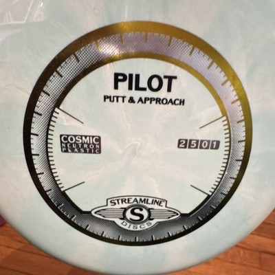 Streamline Discs Cosmic Neutron Pilot Putt & Approach Light Blue/White 173g