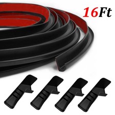16Ft RV Rain Gutter Rail Drip Guides J-Shaped Roof Diversion Strip W/4 Spouts