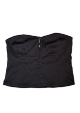 Abercrombie  Fitch Hook and Eye Cropped Corset Top Black SZ XL Festival Concert
