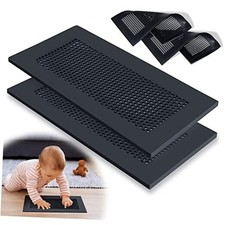 Baby Proofing Soft Silicone Vent Cover for Home PACK of 2 Black