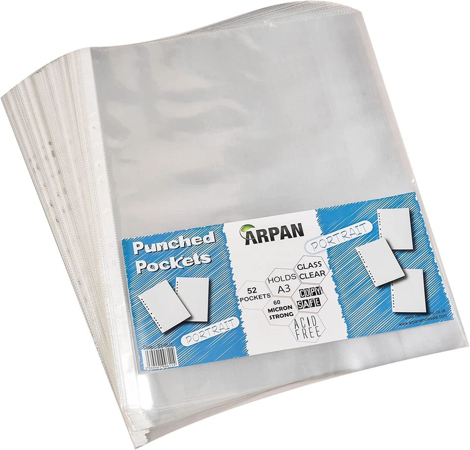 - Buste Portadocumenti A3 Trasparenti, in Plastica, per Uffici, Professionisti,  - Immagine 2 di 4