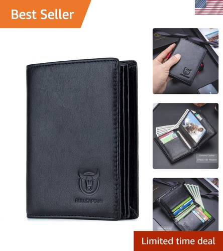 Retro Fashionable Bifold Wallet for Men - RFID Protection & Expansive Storage