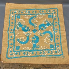 Vintage Handkerchief Bandana 21" USA Dancing KOKOPELLI Southwest Native