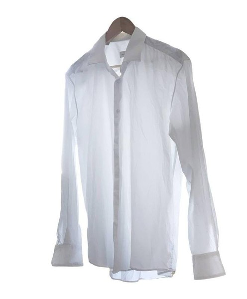 Men Rene Lezard Shirt White Nylon 40 /L / 48