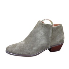 Crown Vintage Tabitha Womens Ankle Bootie Sz 6.5 Fall Olive Green Suede Leather