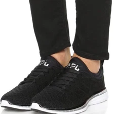 APL - women’s Techloom Phantom Black / silver Running lace up sneakers Shoes 8.5