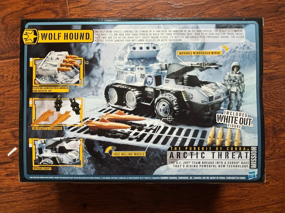 GI Joe 3,75” Pursuit of Cobra Wolf Hound con Whiteout sellado Foto 2 de 2