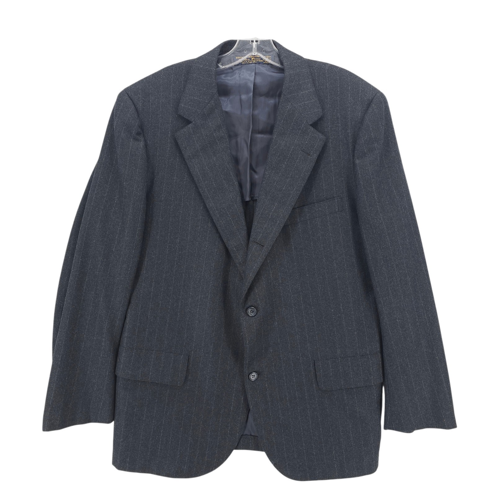 BROOKS BROTHERS Golden Fleece Charcoal Gray Pinstripe Sport Coat Made in USA 44R