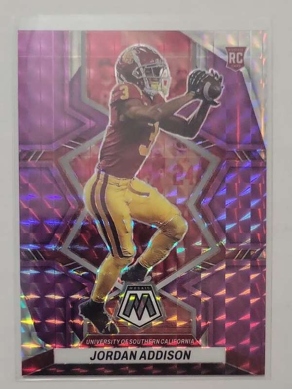 2023 Panini Mosaic - Purple Mosaic #ND-14 Jordan Addison /49