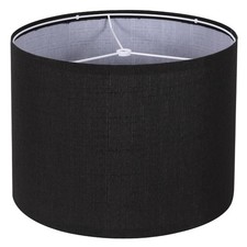 Black Drum Lampshade, Lamp Shade for Table Lamps Floor Lamp, 13" Top X 13" Bo...