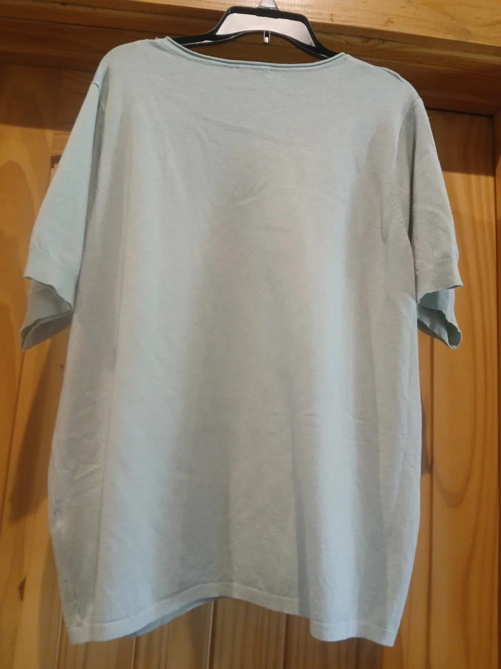 Camisa manga corta verde pálido Milano talla 2x Muy Suave Foto 3 de 4