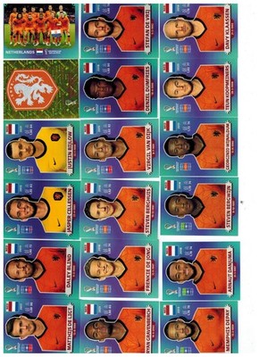 Panini Sticker WM 2022 Qatar FIFA World Cup Team Niederlande alle 20 komplett
