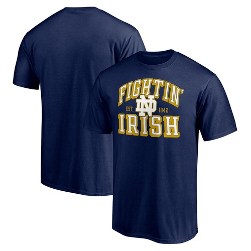 Herren T-Shirt Navy Notre Dame Fighting Irish Winning Time