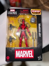 MARVEL LEGENDS LADY DEADPOOL FIGURE BAF BUILD A FIGURE MARVEL'S BOX BAF IN HAND