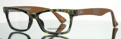 EVOLVE EYEWEAR Saunders Col 109 Green Marble Womens Eyeglasses 52-14-145 B:32