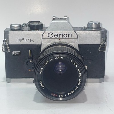 Canon FTb QL SLR 35mm Film Camera W/ Canon 50mm f/3.5 SSC Lens Tested
