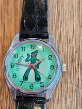1982 NOS - Gumby 32mm Hand Wind Watch Art Clokey A&M Hollywood - Running