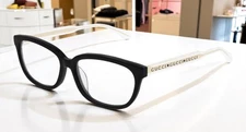 GUCCI GG0568OA 001 Square Black Black Crystal Demo Lens 55 mm Women's Eyeglasses