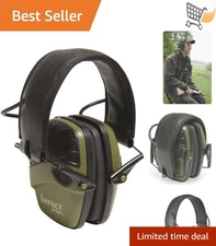 Impact Sport Earmuffs Olive Drab Green Electronic Noise Reduction 22dB