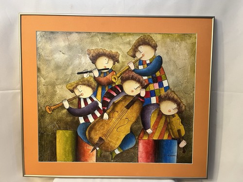 JOYCE ROYBAL Original MODERN ABSTRACT Muscians The Quartet Oil & Canvas Painting - Picture 3 of 9