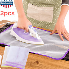 2  Durable Ironing Mesh Pad Heat Resistant Ironing Pad Protect Clothes Non-Stick