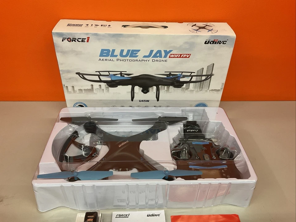 Force1 U45W FPV Drone Camera for Adults VR Ready Quadcopter RTF - BLACK/BLUE - Image 3 of 4