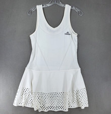 Stella McCartney x Adidas Barricade White Perforated Tennis Dress Womens Medium