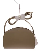 A.P.C. Shoulder Bag Half Moon Brand Logo BEG XAWV-F61048
