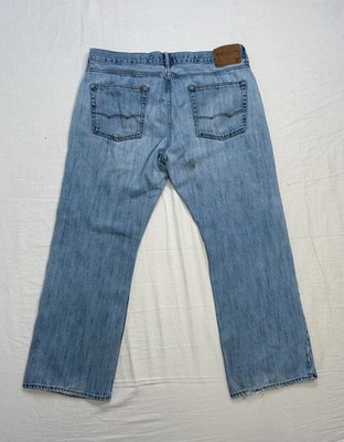 VTG American Eagle Y2K Bootcut Denim Jeans 36x27 Faded Distressed Designer Style