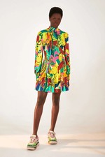 NEW Farm Rio x Smiley Leopard Jungle Dress XL Multicolor Paradise Floral Resort