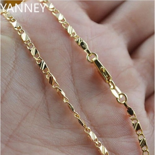 Exquisite 925 Silver 18K Gold Filled Necklace Chain 16-30 Inch Unisex Jewelry - Bild 1 von 9