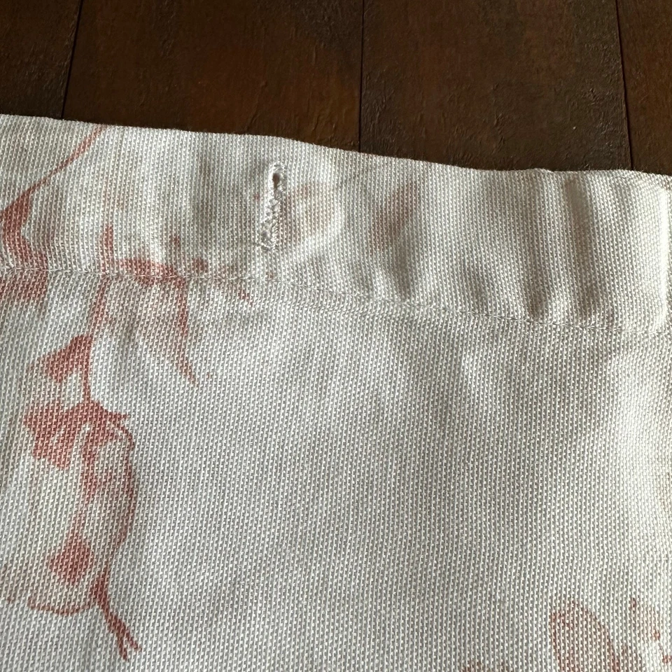 Ralph Lauren Rosa Claro Floral Cottagecore Cortina de Ducha Algodón 70x73 Foto 3 de 4