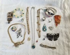Vintage & Modern Lot of Costume Jewelry Necklace Bracelets Pendants Sterling
