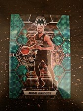 2022-23 Panini Mosaic Mikal Bridges #2 Green Mosaic Prizm (30)
