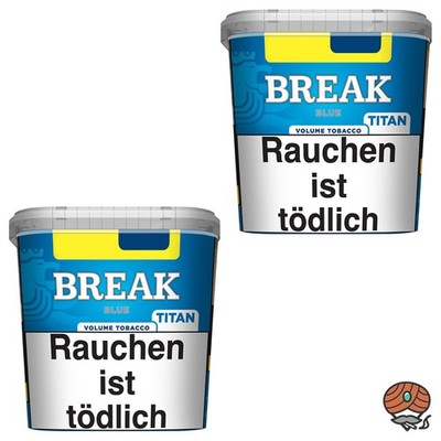 Break Blue / Blau Volumentabak Titan Box 2x 300g