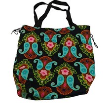Tote Bag Petal Paisley Unbranded 12X14 inch Boho Canvas Fabric purse Draw string