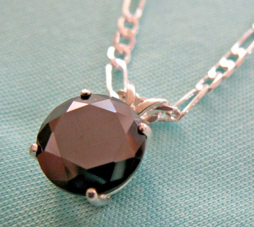 3.02ct 100 REAL EARTH MINED NATURAL BLACK DIAMOND NECKLACE