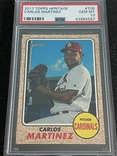 PSA 10 CARLOS MARTINEZ 2017 TOPPS Heritage {flawless Slab} Rare Offer! Cardinals