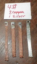  4 Long Pick-Up Brushes with Hole 3 Copper  1 Silver Vintage Used  4