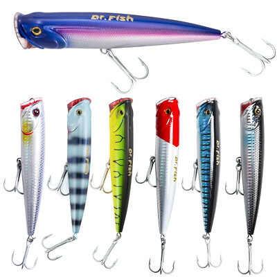Dr.Fish Fishing Popper Topwater Hardbaits 1.4oz Saltwater Pencil Lures Tuna Pike