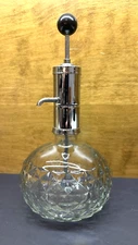 Vintage Park Sherman Clear Glass Liquor Decanter Shot Glass Pump