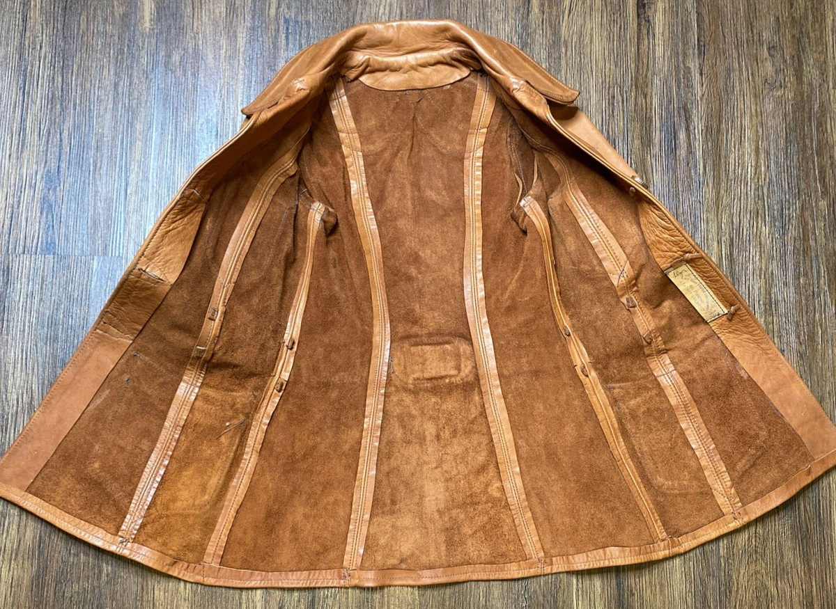 Vintage 1970s East West Musical Instruments Leather Jacket Womens